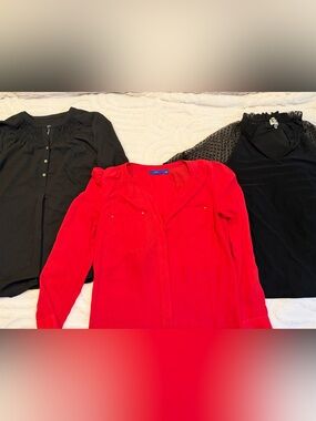 Women’s Set of 3 Blouses, Size S, EUC, Business Casual Chic Office Blouses